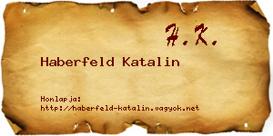 Haberfeld Katalin névjegykártya